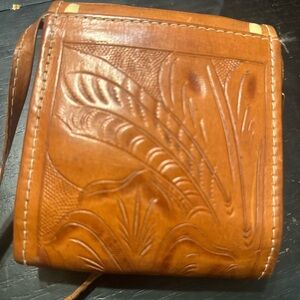 Embossed Leather Crossbody Bag